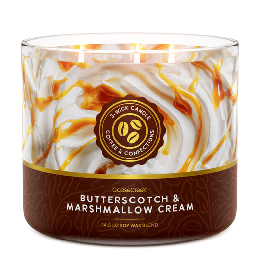 Butterscotch & Marshmallow Cream 3-Wick Candle
