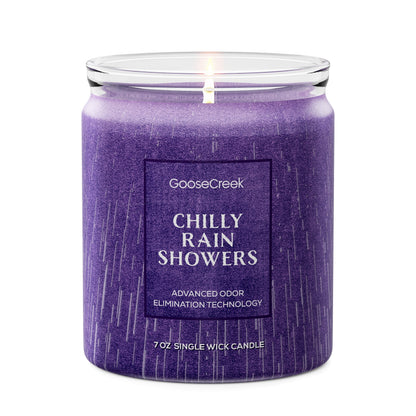 Chilly Rain Showers Odor Eliminating 7oz Single Wick Candle