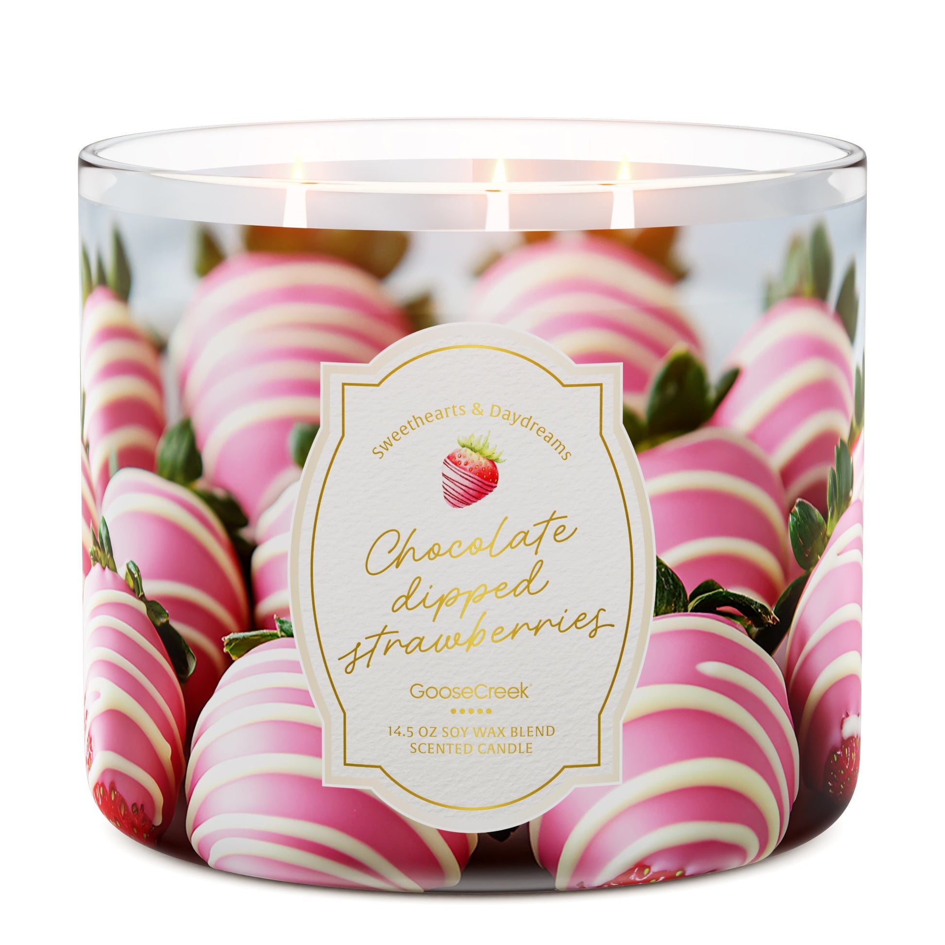 Chocolate Dipped Strawberries Large 3-Wick Candle