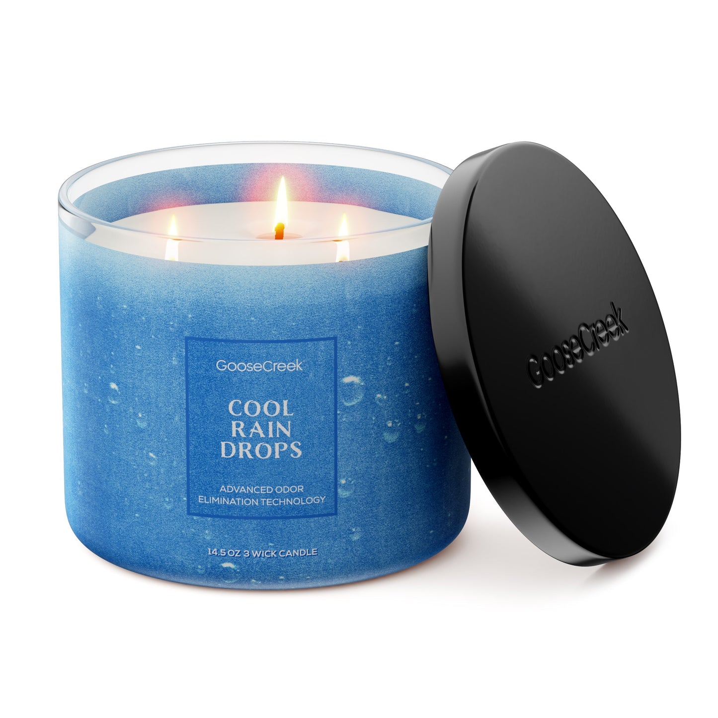 Cool Rain Drops Odor Eliminating 3-Wick Candle