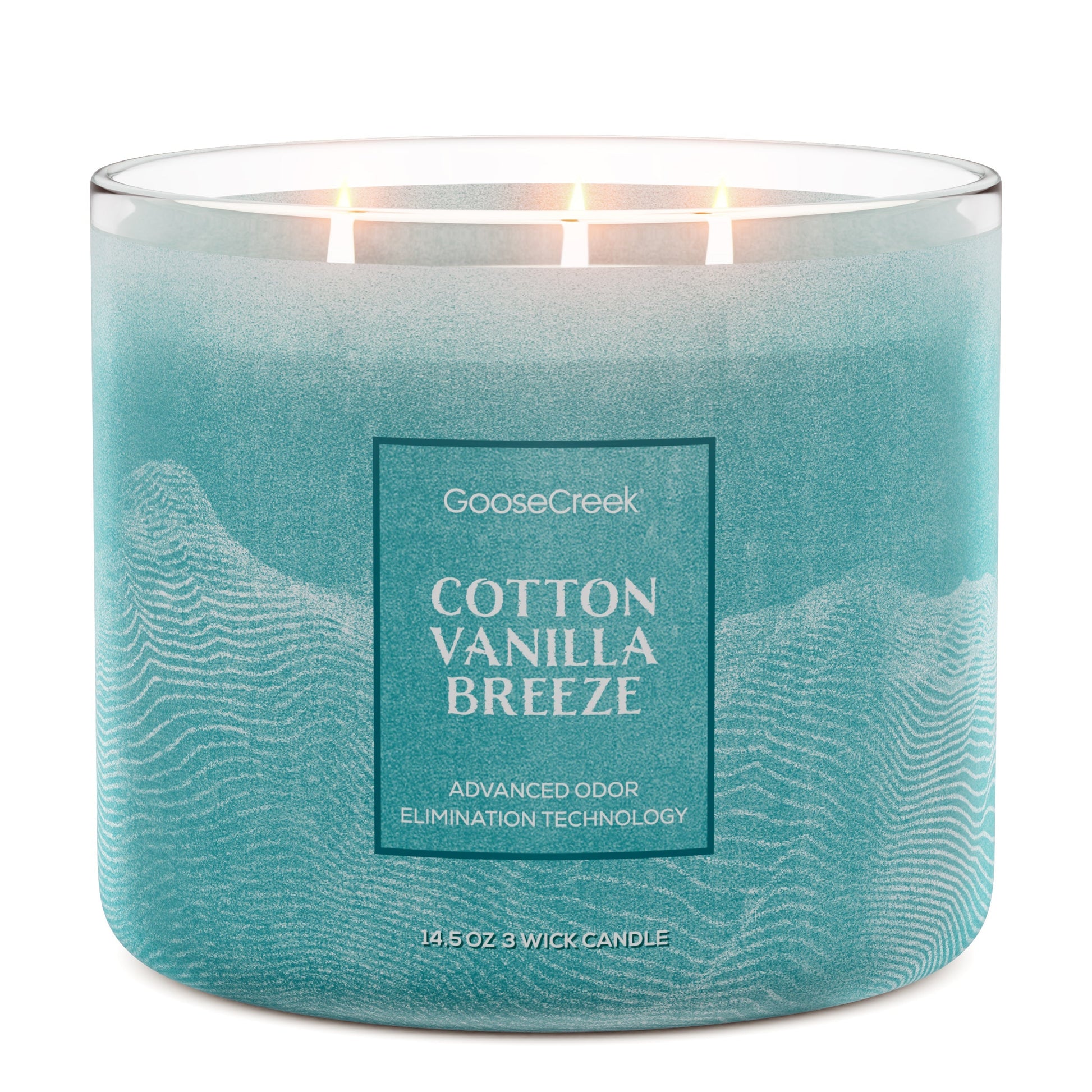 Cotton Vanilla Breeze Odor Eliminating 3-Wick Candle