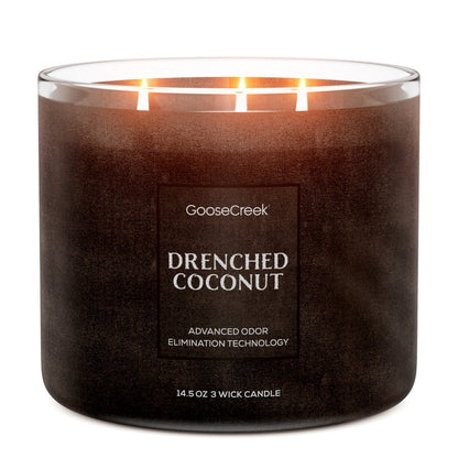 Drenched Coconut Odor Eliminating 3-Wick Candle
