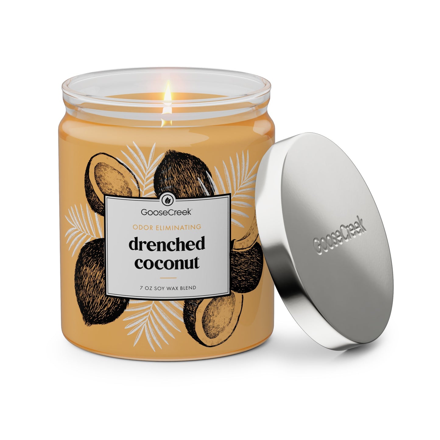 Drenched Coconut Odor Eliminating 7oz Single Wick Candle