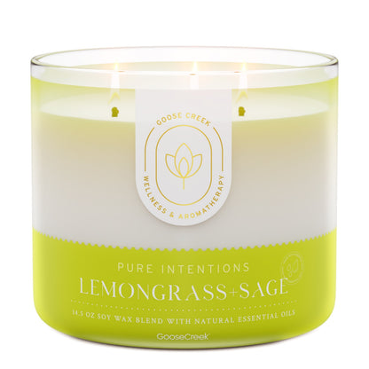 Lemongrass & Sage Aromatherapy 3-Wick Candle