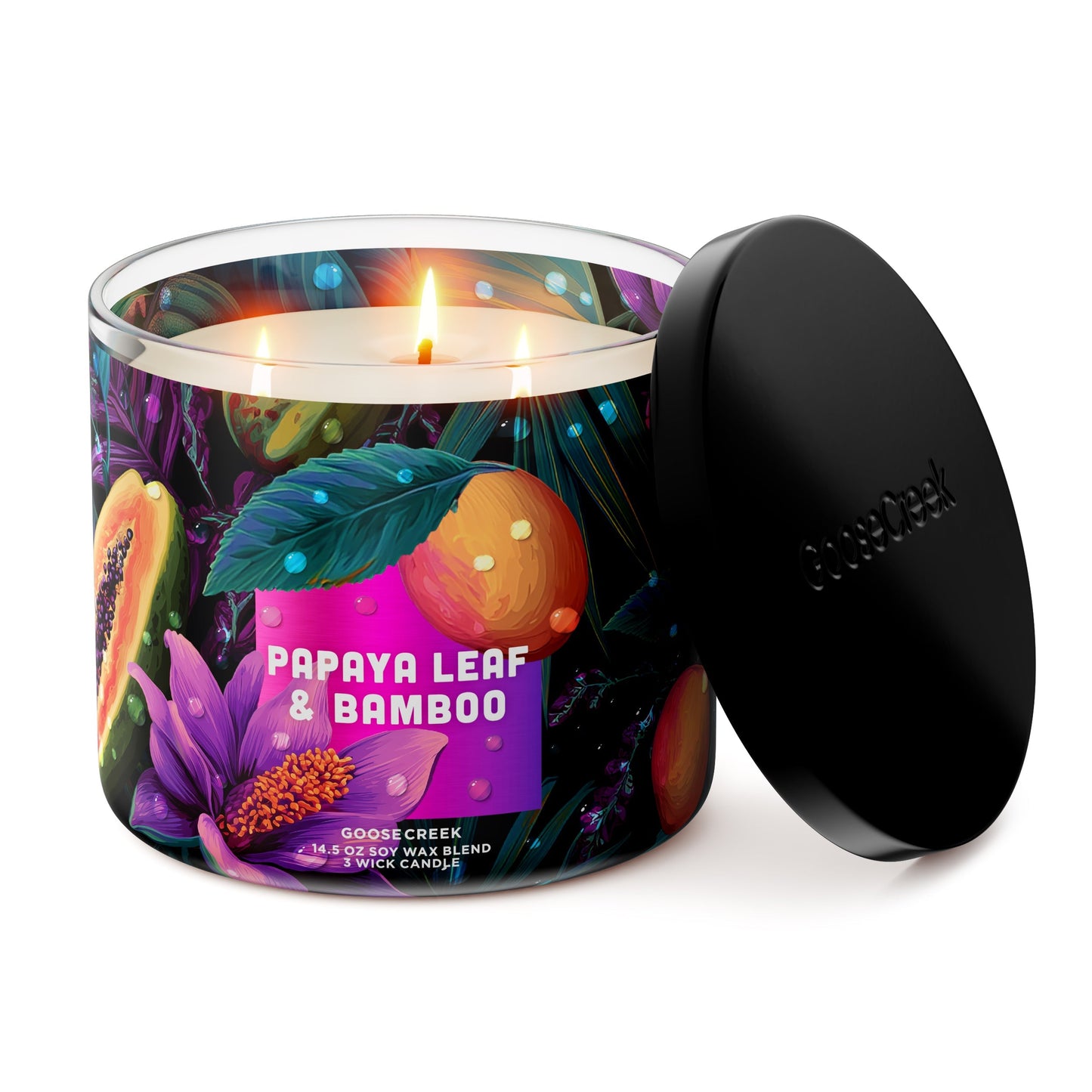 Papaya Leaf & Bamboo 3-Wick Candle