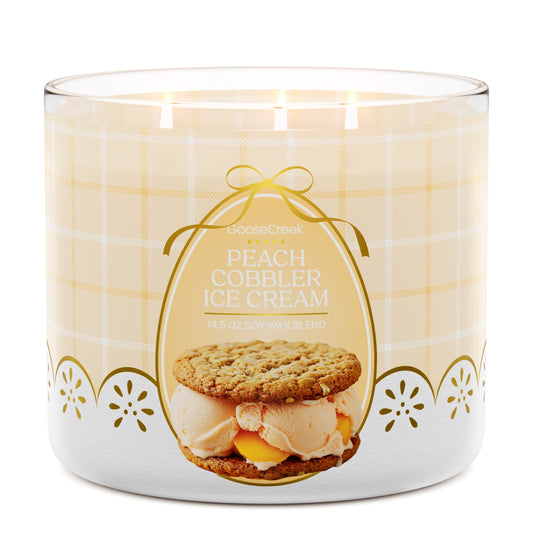 Peach Cobbler Ice Cream Large 3-Wick Candle