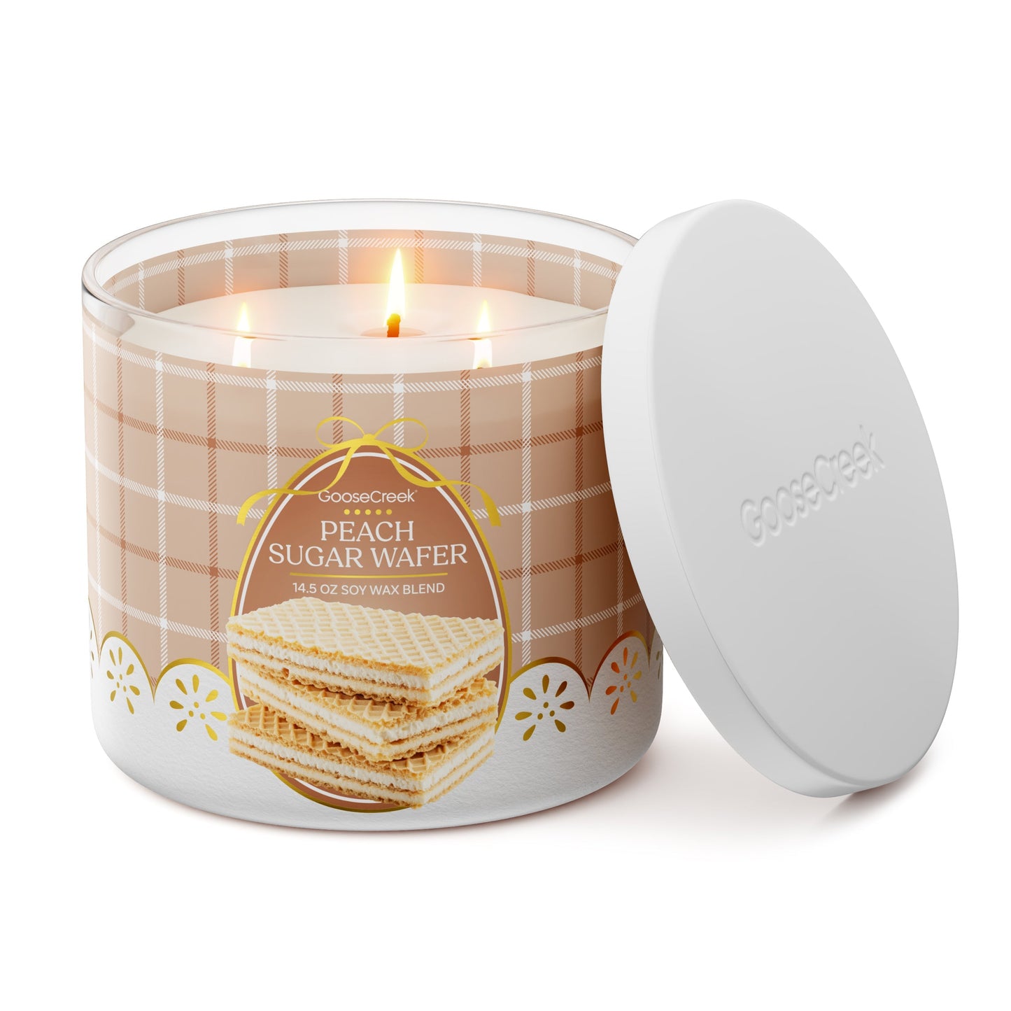 Peach Sugar Wafer Large 3-Wick Candle