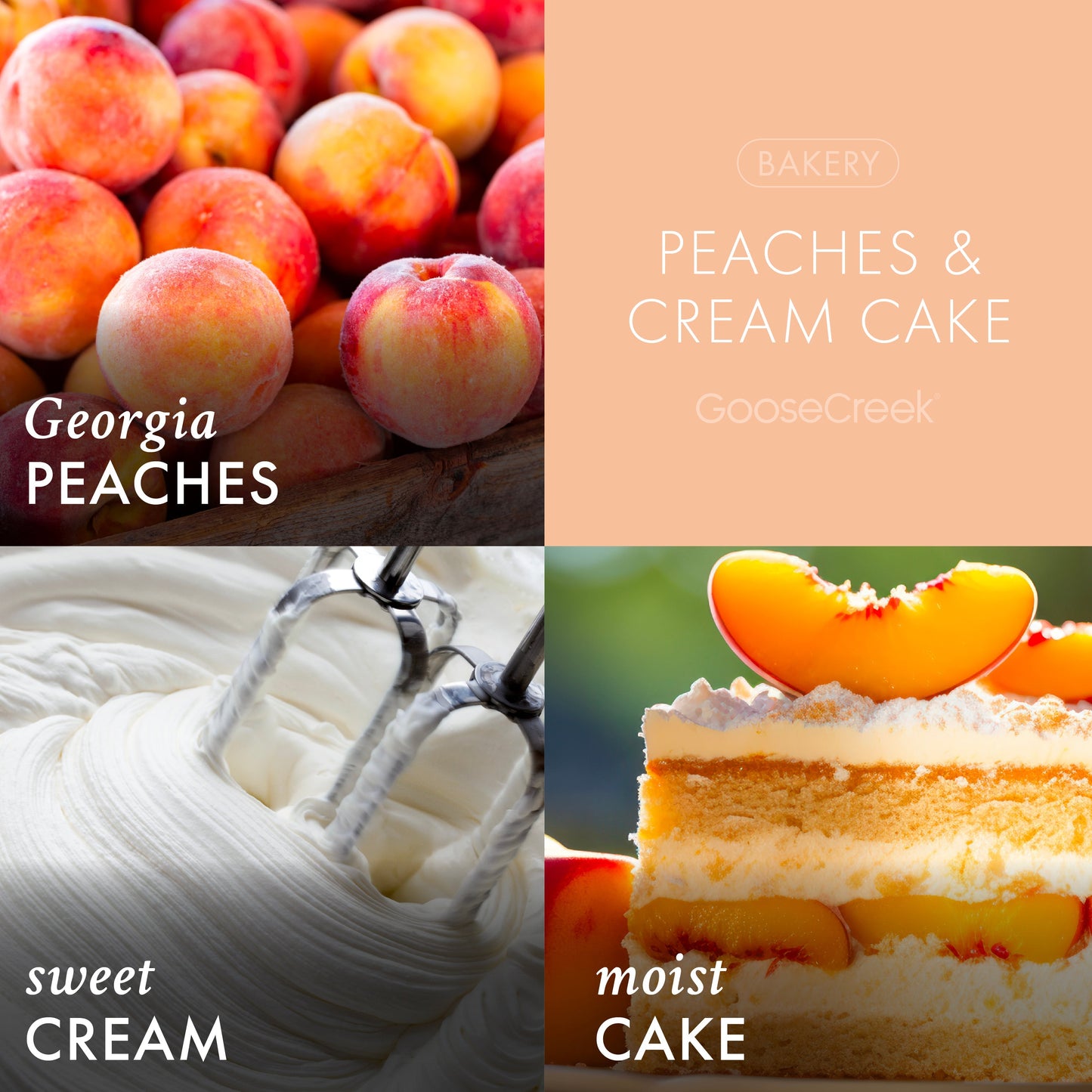 Peaches & Cream Cake 3-Wick Candle