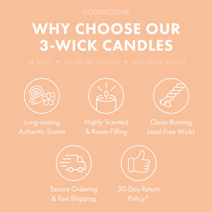 Peaches & Cream Cake 3-Wick Candle