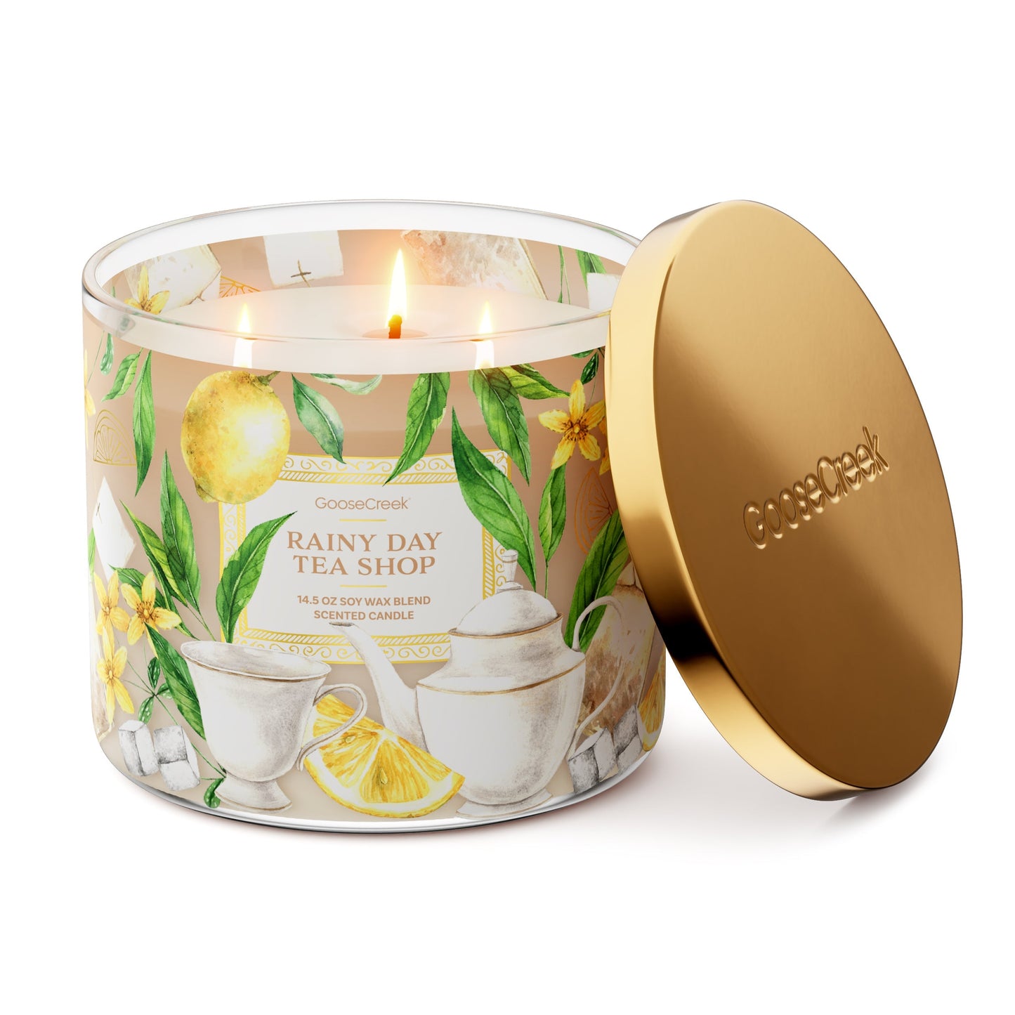 Rainy Day Tea Shop 3-Wick Candle