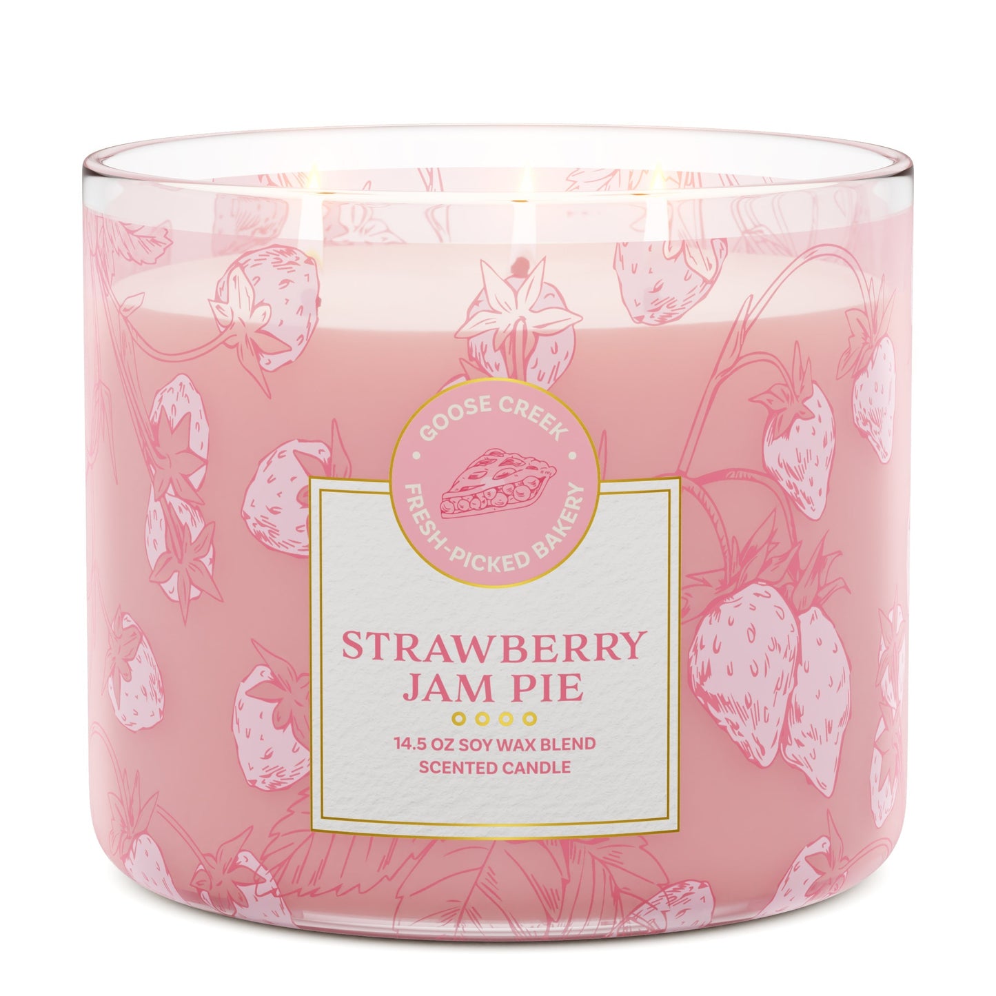 Strawberry Jam Pie 3-Wick Candle
