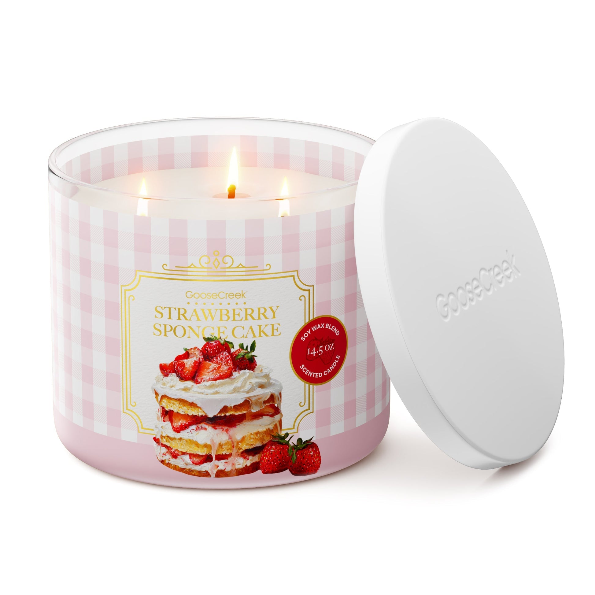 Strawberry Sponge Cake 3-Wick Candle