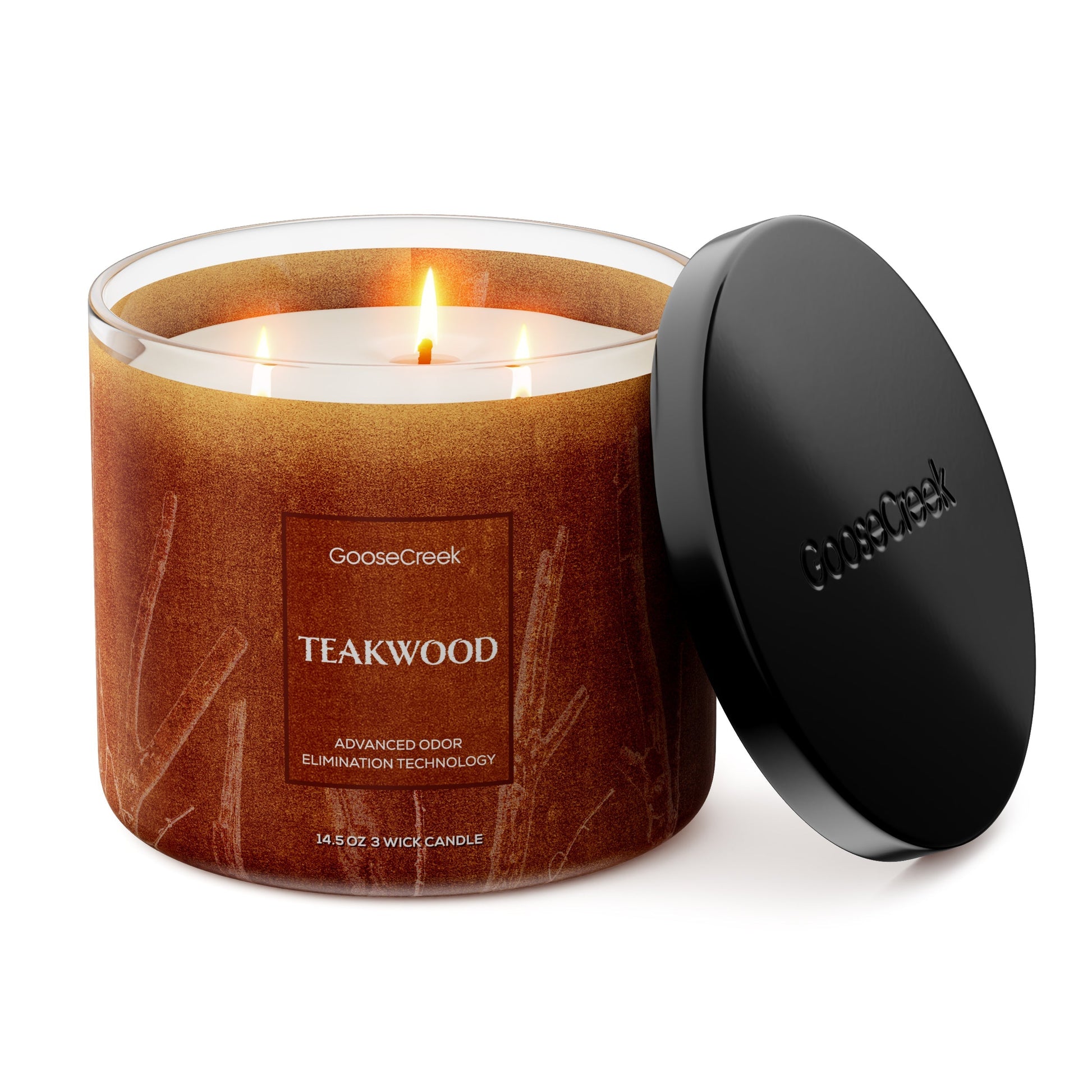 Teakwood Odor Eliminating 3-Wick Candle
