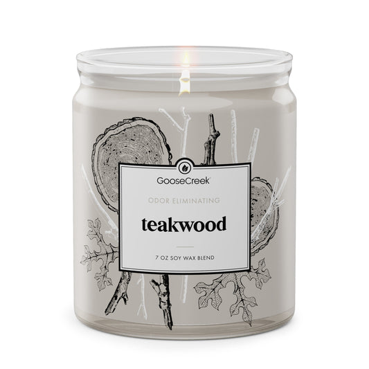 Teakwood Odor Eliminating 7oz Single Wick Candle