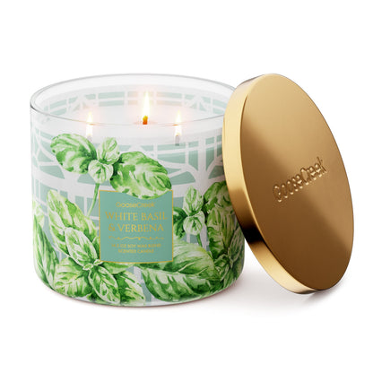 White Basil & Verbena 3-Wick Candle