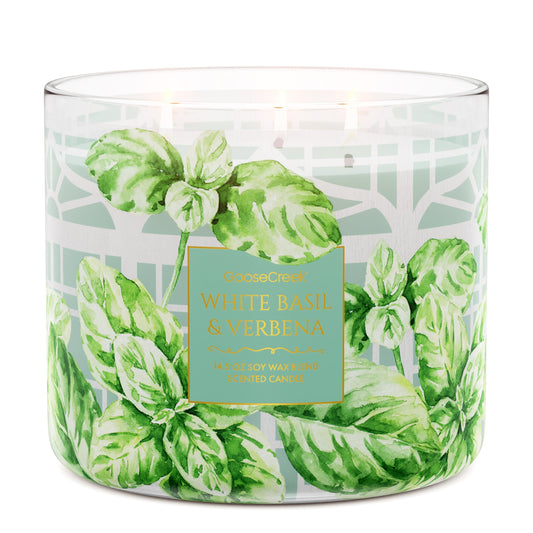 White Basil & Verbena 3-Wick Candle