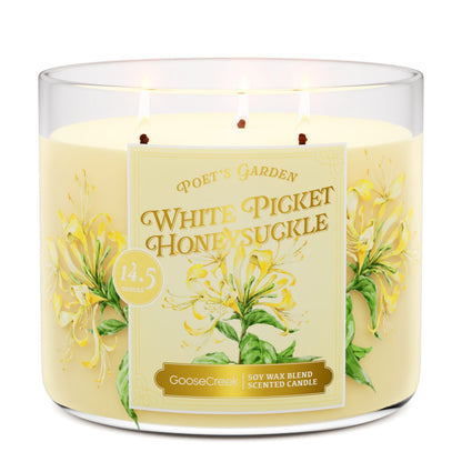 White Picket Honeysuckle 3-Wick Candle